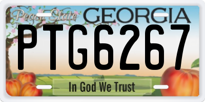 GA license plate PTG6267