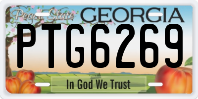 GA license plate PTG6269