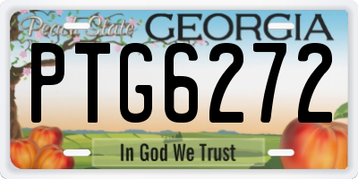 GA license plate PTG6272
