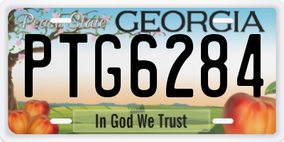 GA license plate PTG6284