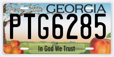 GA license plate PTG6285