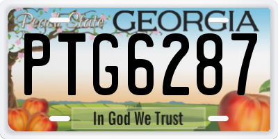 GA license plate PTG6287
