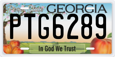 GA license plate PTG6289