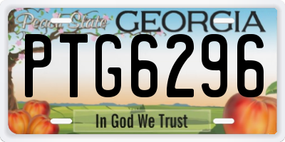GA license plate PTG6296