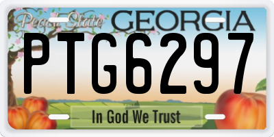 GA license plate PTG6297
