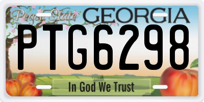 GA license plate PTG6298