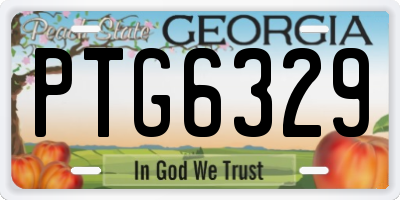 GA license plate PTG6329