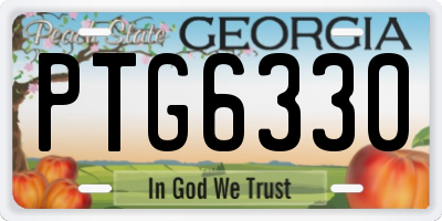GA license plate PTG6330