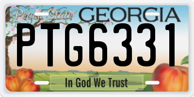 GA license plate PTG6331