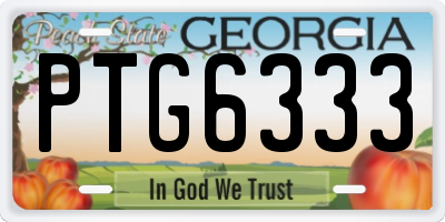 GA license plate PTG6333