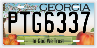 GA license plate PTG6337