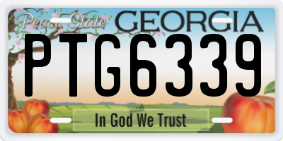 GA license plate PTG6339
