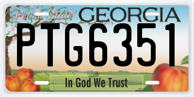 GA license plate PTG6351
