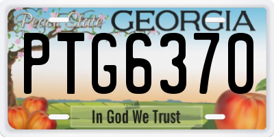 GA license plate PTG6370