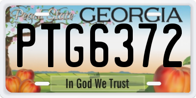 GA license plate PTG6372