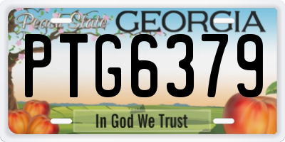 GA license plate PTG6379