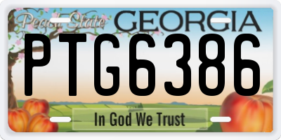 GA license plate PTG6386