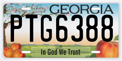 GA license plate PTG6388
