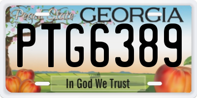 GA license plate PTG6389