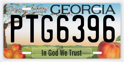 GA license plate PTG6396