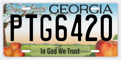 GA license plate PTG6420