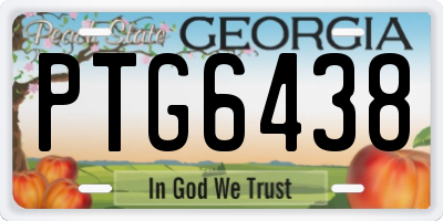 GA license plate PTG6438