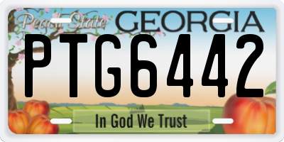 GA license plate PTG6442