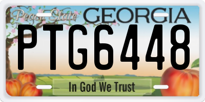 GA license plate PTG6448