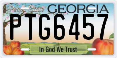GA license plate PTG6457