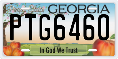 GA license plate PTG6460