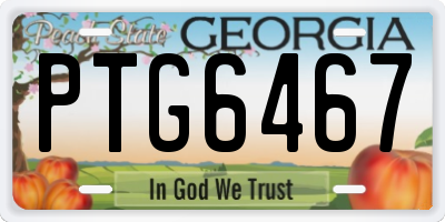 GA license plate PTG6467