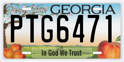 GA license plate PTG6471