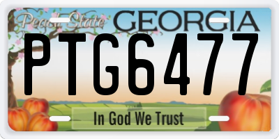 GA license plate PTG6477