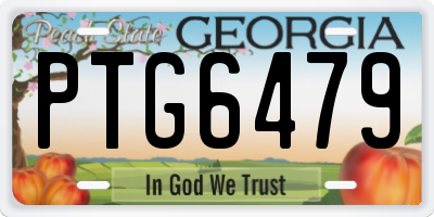 GA license plate PTG6479