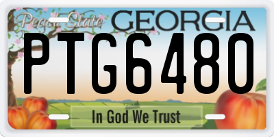 GA license plate PTG6480