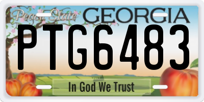 GA license plate PTG6483