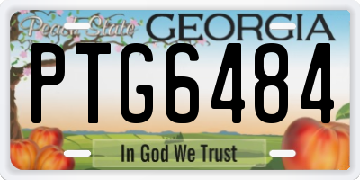 GA license plate PTG6484