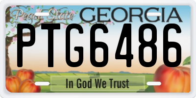 GA license plate PTG6486