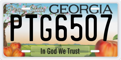 GA license plate PTG6507