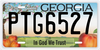 GA license plate PTG6527