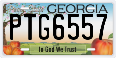 GA license plate PTG6557