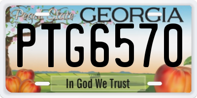 GA license plate PTG6570