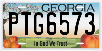 GA license plate PTG6573