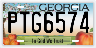 GA license plate PTG6574