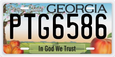 GA license plate PTG6586