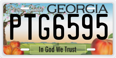 GA license plate PTG6595