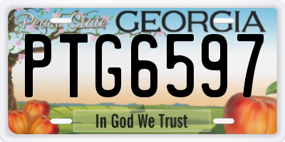 GA license plate PTG6597