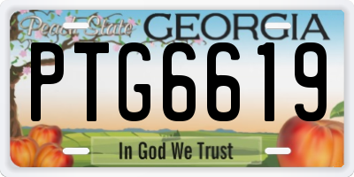 GA license plate PTG6619