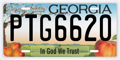 GA license plate PTG6620