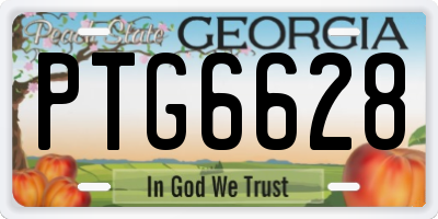 GA license plate PTG6628